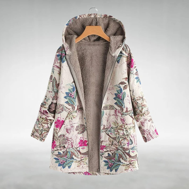 Maren™ | Stilfuld fleecejakke med blomsterprint