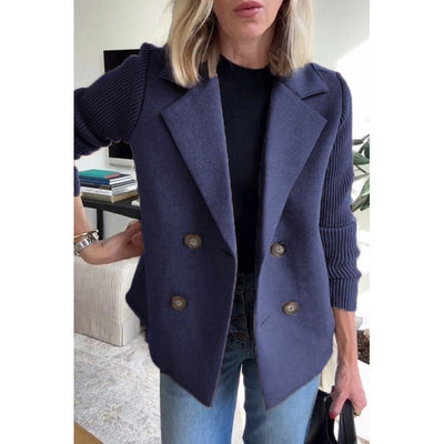 Amora™ | Elegant blazer med strikkede ærmer